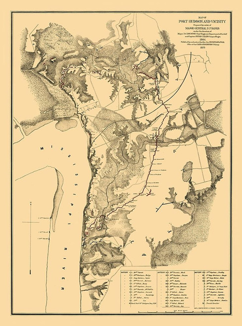 Port Hudson Louisiana - Houston 1875 by Houston (18 x 24)