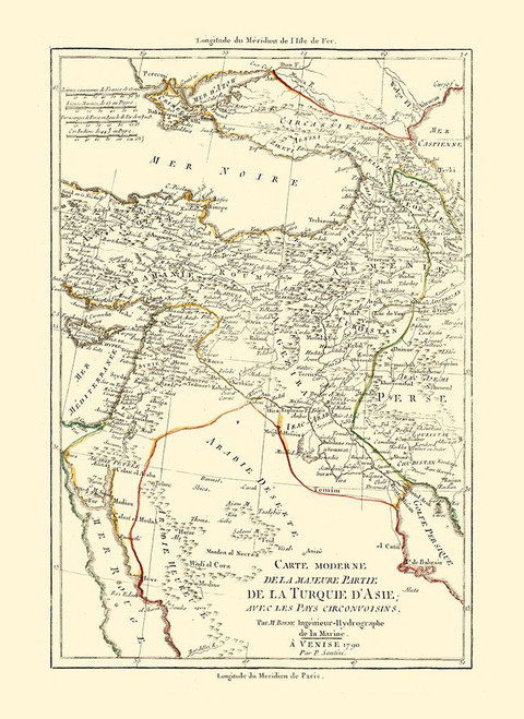Turkey Asia - Santini 1794 by Santini (24 x 18)