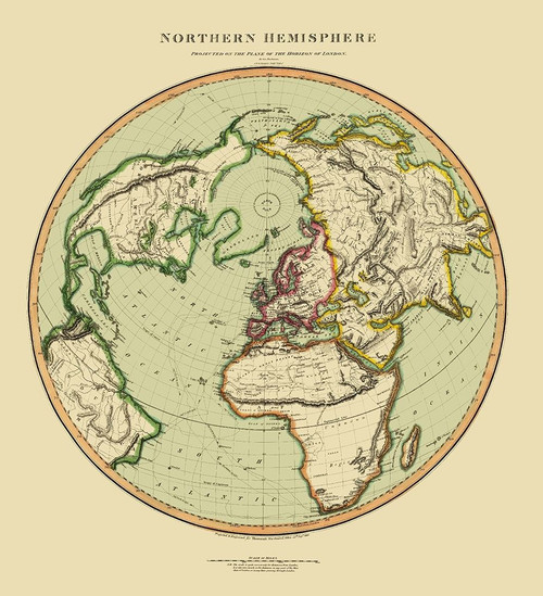 Northern Hemisphere - Thomson 1816 by Thomson (11 x 13)