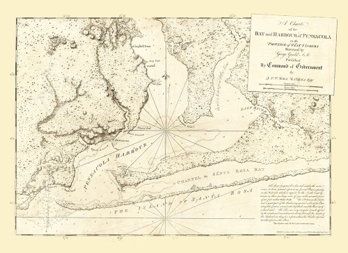 Pensacola Florida - Des Barres 1780 by Des Barres (24 x 18)