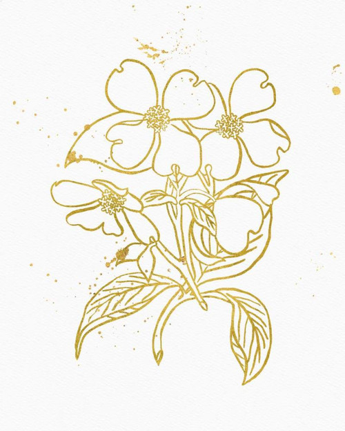 Gold Blooms III by Wild Apple Portfolio (18 x 24)
