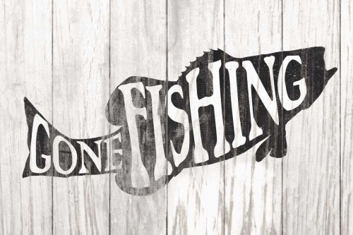 Gone Fishing Sign by Wild Apple Portfolio (24 x 18)