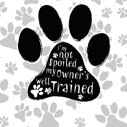 BandW Dog Paw II by SD Graphics Studio (12 x 12)