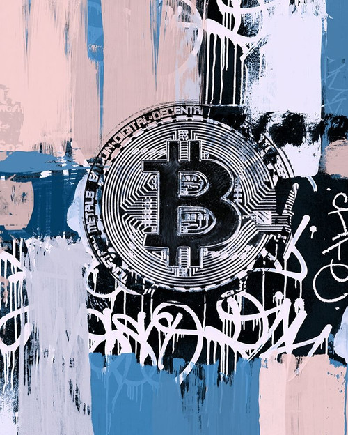 Crypto Currency Bitcoin Graffiti II by Irena Orlov (18 x 24)