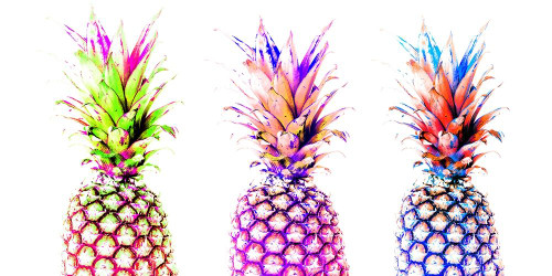 Colourful Pinapples I by Irena Orlov (24 x 12)