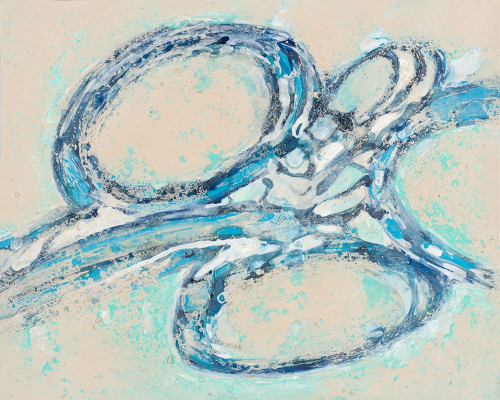 Blue Swirl I by Merri Pattinian (24 x 18)