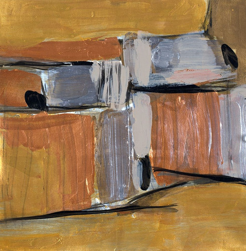 Golden Squares IV by Merri Pattinian (11 x 12)