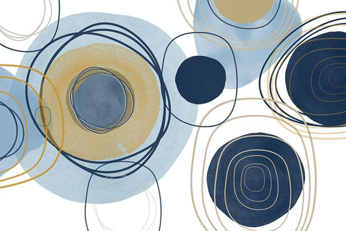 Blue Lines Minimalism III by Irena Orlov (24 x 18)