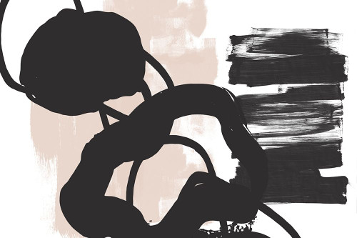 Minimalist Pink Black Palette I by Irena Orlov (24 x 18)