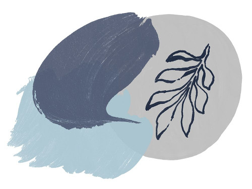 Minimalism Blue Shapes by Irena Orlov (24 x 18)