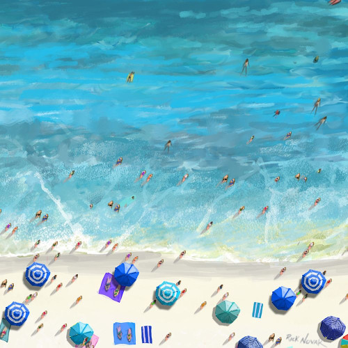 Beaches II by Rick Novak (12 x 12)