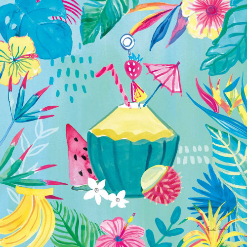 Fruity Flamingos VI by Farida Zaman (12 x 12)