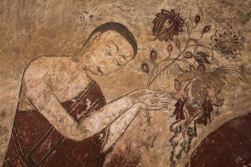 Myanmar, Bagan Artwork in a Buddhist temple by Jim Zuckerman (24 x 15)
