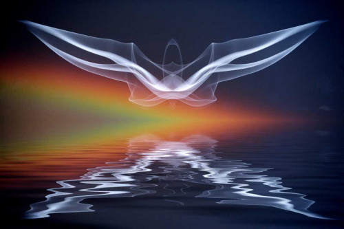 Artistic creation of angel or spirit by Jim Zuckerman (24 x 15)