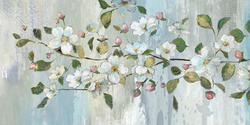 Painterly Blossoms by Nan (24 x 12)