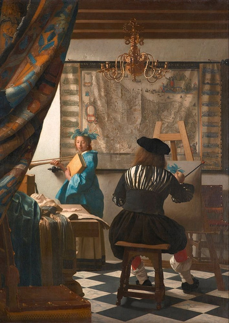 The Art of Painting - detail by Jan Vermeer (18 x 24)