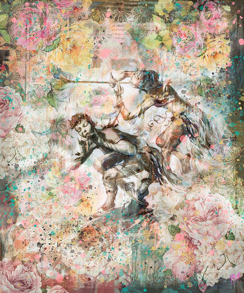 Floral Flute Player IIII by Marta Wiley (10 x 12)