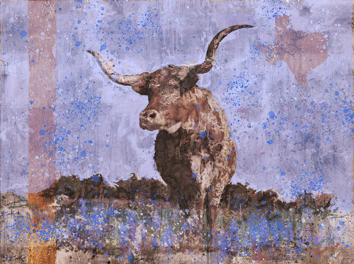 Long Horn Purple by Marta Wiley (24 x 18)