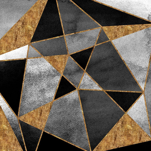 Black Geo Abstract 2 by Alicia Vidal (24 x 24)