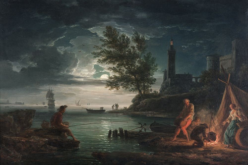 Four Times of the Day, Night by Claude Joseph Vernet (24 x 18)