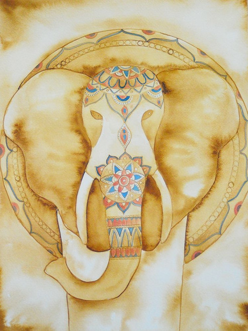 Natural Elephant by Pam Varacek (18 x 24)