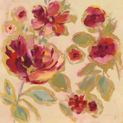 Gilded Loose Floral I by Silvia Vassileva (12 x 12)