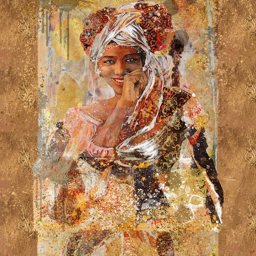 African Gold & Silver by Marta Wiley (12 x 12)