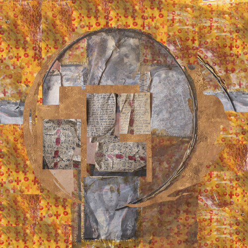 Golden Abstract III by Marta Wiley (12 x 12)