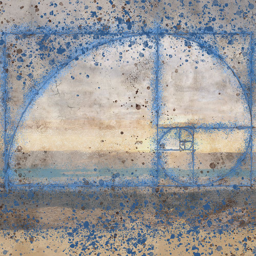 Fibonacci Shell Blue by Marta Wiley (12 x 12)