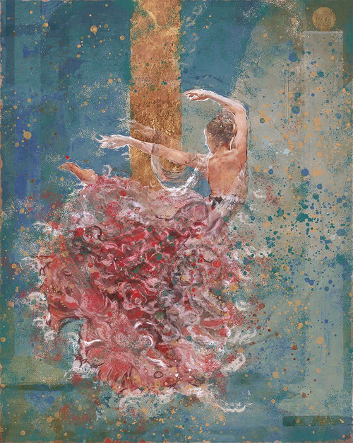 Temple Dancer blue by Marta Wiley (18 x 24)