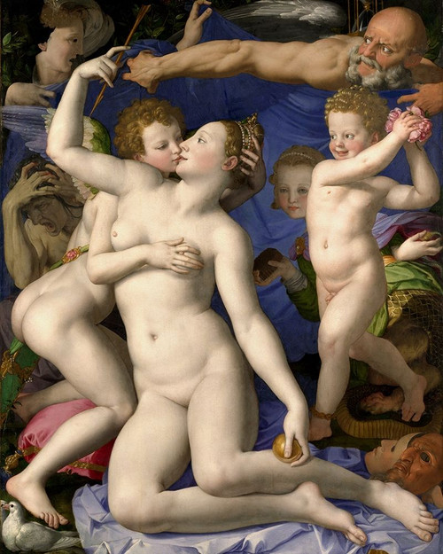 Venus, Cupid, Folly and Time by Bronzino (18 x 24)