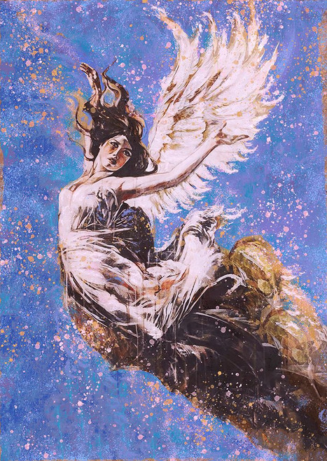 Blue Angel Falling I by Marta Wiley (17 x 24)