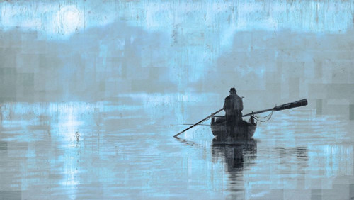 Peace Light Blue by Marta Wiley (24 x 13)