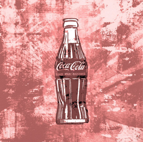 Coke silkscreen red by Marta Wiley (24 x 24)