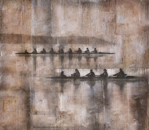 Sculling IV Brown by Marta Wiley (11 x 10)