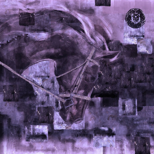 Horse Square Format Purple by Marta Wiley (12 x 12)