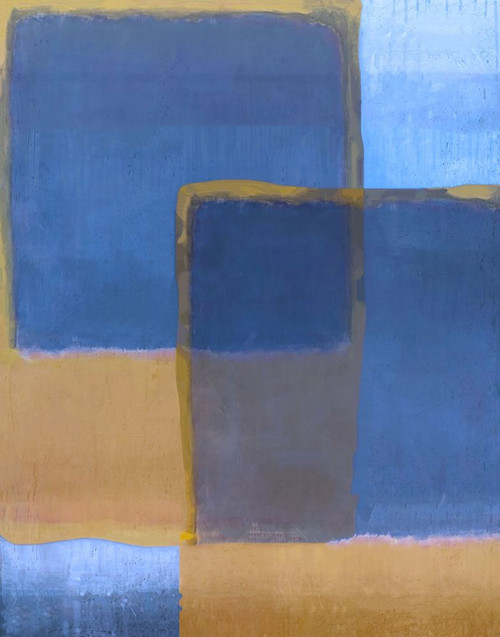 Blue and Ochre by Marta Wiley (18 x 24)