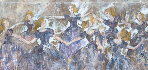 Dancers In Blue by Marta Wiley (24 x 11)