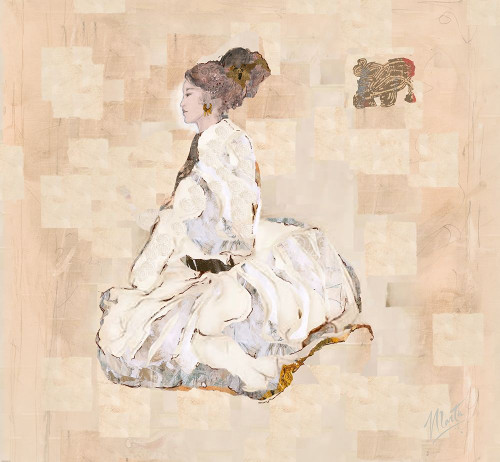 Cashmere Silk II Beige by Marta Wiley (24 x 18)