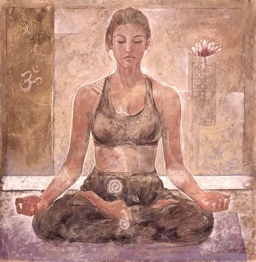 Yoga I-Blue by Marta Wiley (10 x 12)