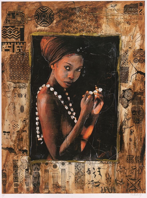 Sepia and Golden African by Marta Wiley (18 x 24)