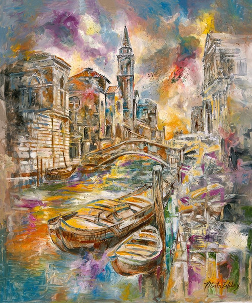 Golden Venice Colorful by Marta Wiley (18 x 24)