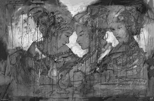 BandW Sketch II by Marta Wiley (24 x 15)