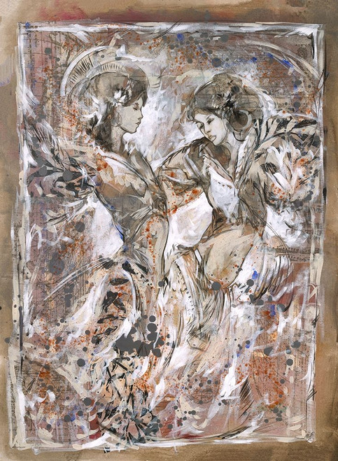 Sisters- Beige by Marta Wiley (18 x 24)