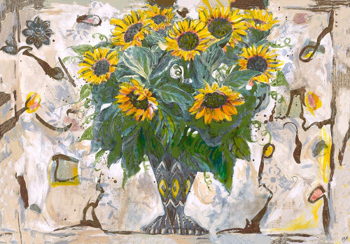 Yellow Floral by Marta Wiley (24 x 18)