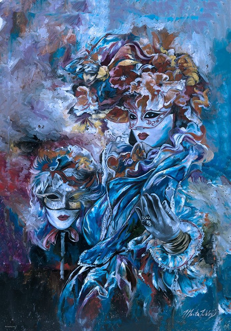 Venice I cyan blue by Marta Wiley (18 x 24)