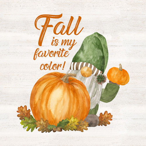 Fall Gnomes Sentiment I-Favorite Color by Tara Reed (12 x 12)