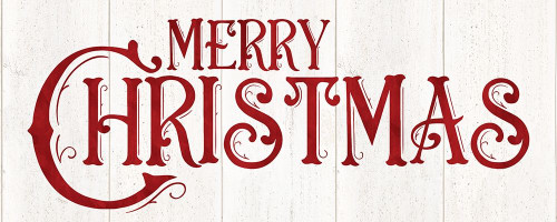 Vintage Christmas Signs panel I-Merry Christmas by Tara Reed (24 x 10)