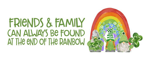 Luck  of the Gnomes panel II-End of the Rainbow by Tara Reed (24 x 10)