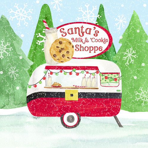 Food Cart Christmas IV-Santas Milk and Cookies by Tara Reed (12 x 12)